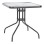 OUTDOOR TABLE SQUARE FIGO FK5036.01 GREY METAL-GLASS TABLETOP 70Χ70Χ72Hcm