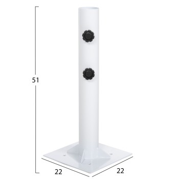 UMBRELLA BASE Φ60mm x 51Hcm.METAL GROUND BOLT FOR POLE UP TO Φ60mm FB96011 WHITE UMBRELLA BASE Φ60mm x 51Hcm.METAL GROUND BOLT FOR POLE UP TO Φ60mm FB96011 WHITE
