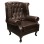 Armchair Chesterfield-style, Polina, FK0053.01 PU Dark Brown 83x75x107 cm