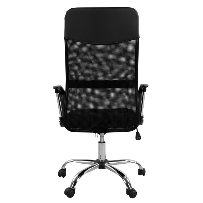 Office chair FK1000.01 Black With Mesh and chromed base 61x56x118 cm Office chair FK1000.01 Black With Mesh and chromed base 61x56x118 cm
