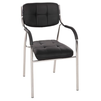 Conference office chair OBERON FK1018.01 Black PU 51x52x86Ηcm