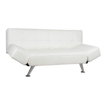 Sofa/Bed FK3001.01 Thom with folding arms White PU 189x93x82 cm