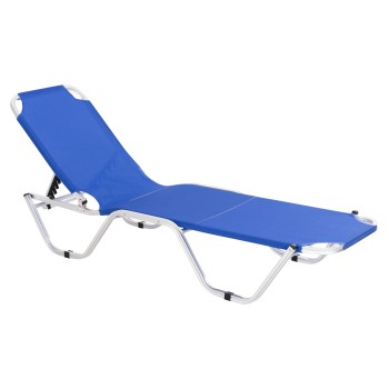 Professional Sunbed Aluminum FK5071.01 Blue 60x195x30 cm