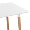Kitchen Table FK008.01 MINIMAL,White MDF, legs BEECH