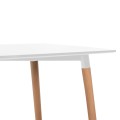 Kitchen Table FK008.01 MINIMAL,White MDF, legs BEECH