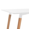 Kitchen Table FK008.01 MINIMAL,White MDF, legs BEECH