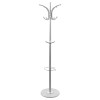 Hat/Coat Stand Metallic FK0038.40 rotating silver with marble ''37x170cm