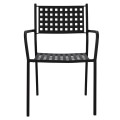 Armchair Metallic FK5031.01 Zeta in black matte 54x51x84Hcm Armchair Metallic FK5031.01 Zeta in black matte 54x51x84Hcm