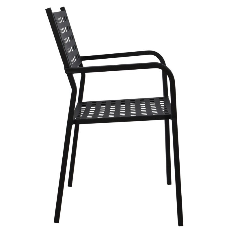 Armchair Metallic FK5031.01 Zeta in black matte 54x51x84Hcm Armchair Metallic FK5031.01 Zeta in black matte 54x51x84Hcm