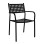 Armchair Metallic FK5031.01 Zeta in black matte 54x51x84Hcm