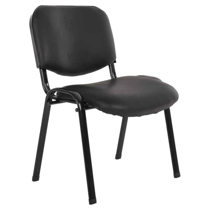 Conference chair FK1010.01 with Black PU 53,5x60x77cm Conference chair FK1010.01 with Black PU 53,5x60x77cm
