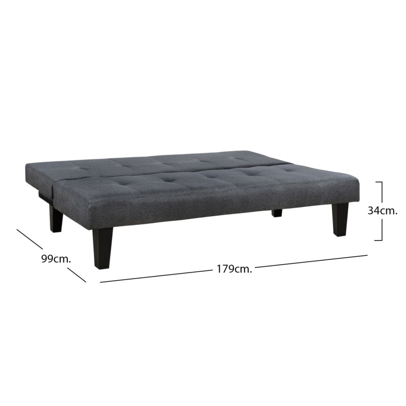 Sofa/Bed FK3000.02 Grey Fabric 180x82.5x78Υ εκ. Sofa/Bed FK3000.02 Grey Fabric 180x82.5x78Υ εκ.