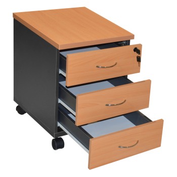 Professional office drawer FK2011.01 oak with 3 drawers 38X48X53cm Professional office drawer FK2011.01 oak with 3 drawers 38X48X53cm