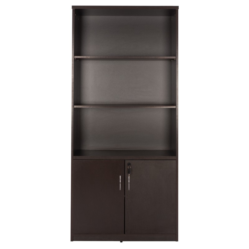 Professional office bookcase FK2014.02 wenge color with 2 doors 80Χ39Χ179 Professional office bookcase FK2014.02 wenge color with 2 doors 80Χ39Χ179