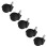 Spare caster wheels for office chair, black, set 5pieces