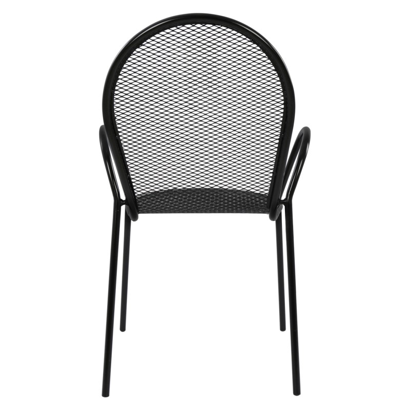Armchair metallic FK5029.01 Vera in black color 56x62,5x90 cm Armchair metallic FK5029.01 Vera in black color 56x62,5x90 cm