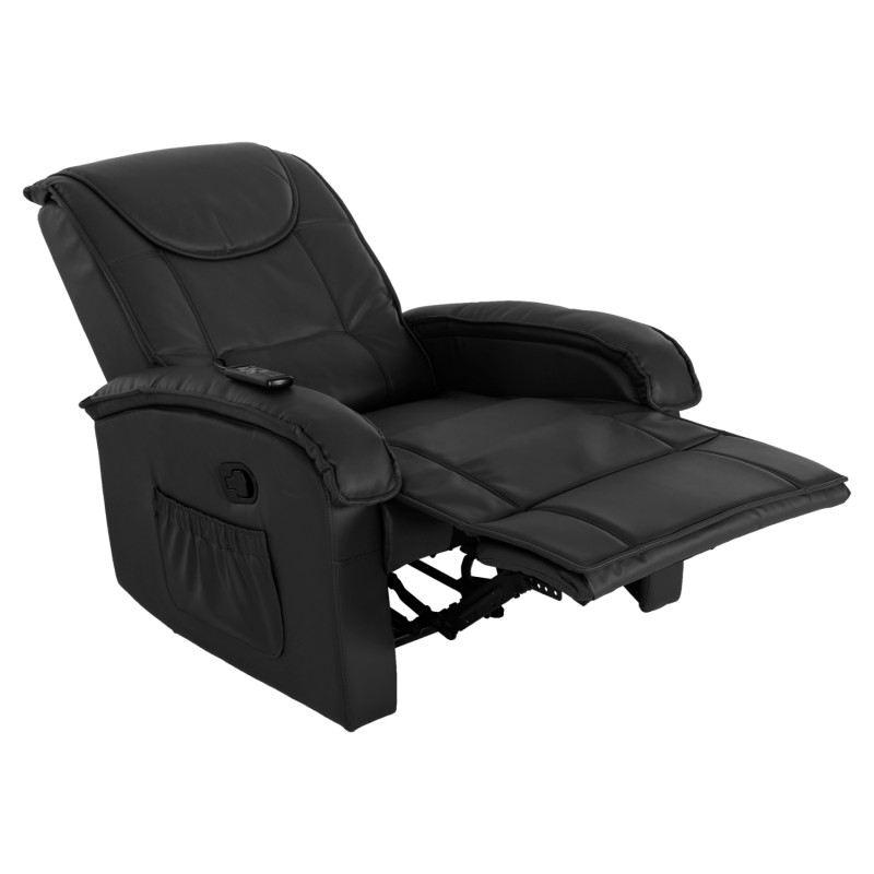 FK0026.01 Armchair Relax, massage mechanism, PU black 88x90x80 cm