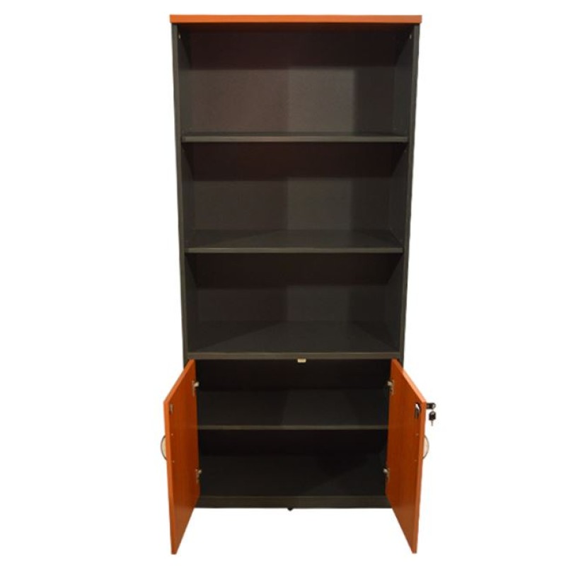 Professional office bookcase FK2014.03 cherry color with 2 doors 80Χ39Χ179cm Professional office bookcase FK2014.03 cherry color with 2 doors 80Χ39Χ179cm