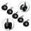 Spare caster wheels for office chair special Black-Silver set 5pieces