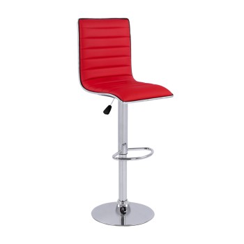 Bar Stool Nexus with gas lift & red PU FK209.04 40x47.5x115cm