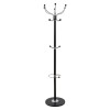 Hat/Coat Stand Metallic JUDE FK0040.01 rotating black with black marble base Φ37x170Η cm