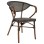 Armchair Aluminum Bamboo Look Brown with textline FK5025 60,5x59x81Η cm