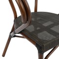 Armchair Aluminum Bamboo Look Brown with textline FK5025 60,5x59x81Η cm Armchair Aluminum Bamboo Look Brown with textline FK5025 60,5x59x81Η cm