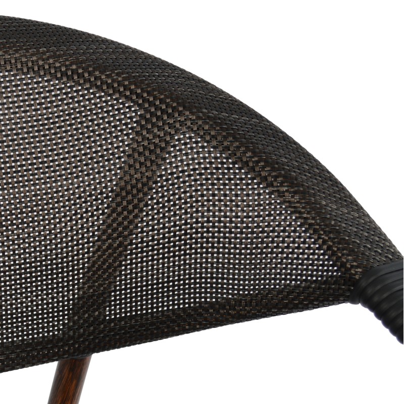 Armchair Aluminum Bamboo Look Brown with textline FK5025 60,5x59x81Η cm Armchair Aluminum Bamboo Look Brown with textline FK5025 60,5x59x81Η cm