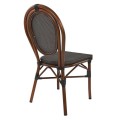 Aluminum Chair Bamboo Look Brown with Textline 40,5x56,5x89,5 cm FK5026 Aluminum Chair Bamboo Look Brown with Textline 40,5x56,5x89,5 cm FK5026