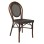 Aluminum Chair Bamboo Look Brown with Textline 40,5x56,5x89,5 cm FK5026