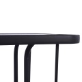 OUTDOOR METALLIC TABLE ADAM FK5020.01 DARK GREY WITH SAFETY GLASS TOP 110Χ60Χ71Hcm.