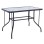 OUTDOOR METALLIC TABLE ADAM FK5020.01 DARK GREY WITH SAFETY GLASS TOP 110Χ60Χ71Hcm.