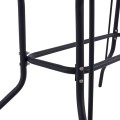 OUTDOOR METALLIC TABLE ADAM FK5020.01 DARK GREY WITH SAFETY GLASS TOP 110Χ60Χ71Hcm.