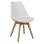 Chair Vegas FK0033.01-wooden legs-white seat-47x56,6x82Υ cm