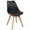 Chair Vegas FK0033.02 wooden legs-black seat 48x49x81Η cm