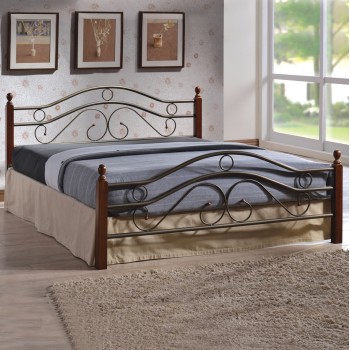 Bed Metallic-RUBBERWOOD Celina FK311 FOR MATTRESS 150x200cm Bed Metallic-RUBBERWOOD Celina FK311 FOR MATTRESS 150x200cm