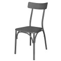 Metallic chair with sheet metal Carbon 499-H/B 38X48X86 cm Metallic chair with sheet metal Carbon 499-H/B 38X48X86 cm