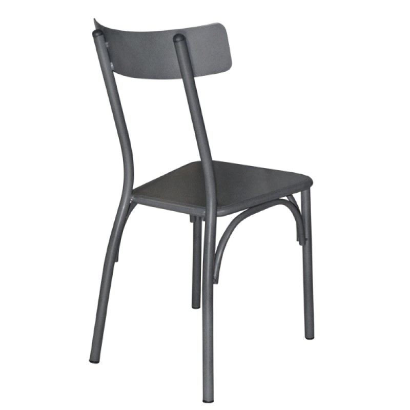 Metallic chair with sheet metal Carbon 499-H/B 38X48X86 cm Metallic chair with sheet metal Carbon 499-H/B 38X48X86 cm