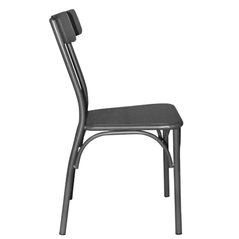 Metallic chair with sheet metal Carbon 499-H/B 38X48X86 cm Metallic chair with sheet metal Carbon 499-H/B 38X48X86 cm