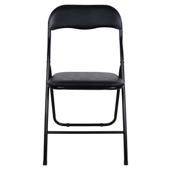 Chair Foldable PU Black FK0044 38x47x82H cm. Chair Foldable PU Black FK0044 38x47x82H cm.
