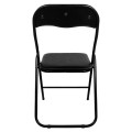Chair Foldable PU Black FK0044 38x47x82H cm.