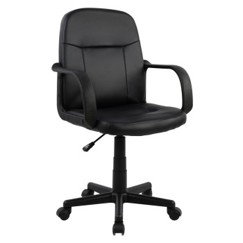 Office chair FK1005 with arms Black PU