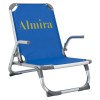 BEACH CHAIR HEAVY DUTY ALUMINUM ALMIRA FK5053.01 BLUE TEXTILENE--HIGH BACKREST 55x71x66Hcm