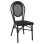 Aluminum Chair Bamboo Look Black with Textline 45x57x88cm FK5052