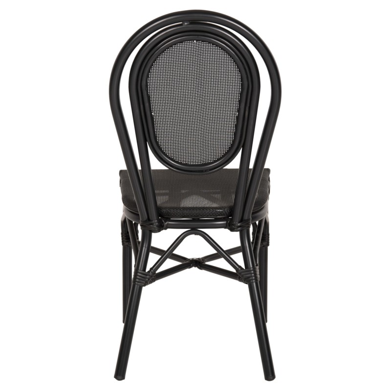 Aluminum Chair Bamboo Look Black with Textline 45x57x88cm FK5052 Aluminum Chair Bamboo Look Black with Textline 45x57x88cm FK5052
