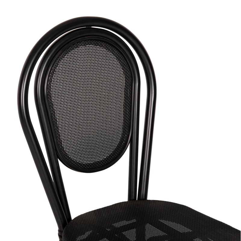 Aluminum Chair Bamboo Look Black with Textline 45x57x88cm FK5052 Aluminum Chair Bamboo Look Black with Textline 45x57x88cm FK5052