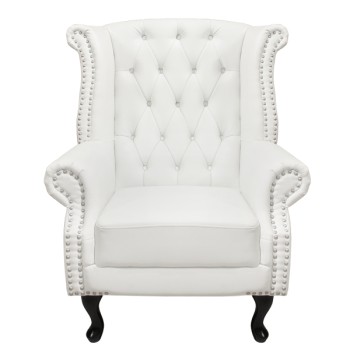 Armchair Chesterfield-type, Polina, FK0053.02, PU White 83x75x107 cm Armchair Chesterfield-type, Polina, FK0053.02, PU White 83x75x107 cm
