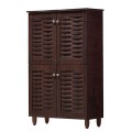 Shoe Cabinet Wooden 4 doors FK2210.01 Wenge 77x34x123 Shoe Cabinet Wooden 4 doors FK2210.01 Wenge 77x34x123