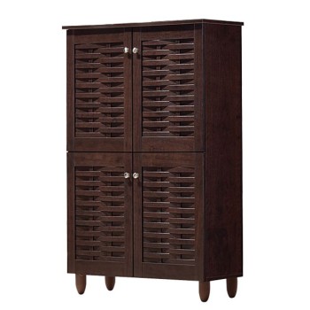 Shoe Cabinet Wooden 4 doors FK2210.01 Wenge 77x34x123