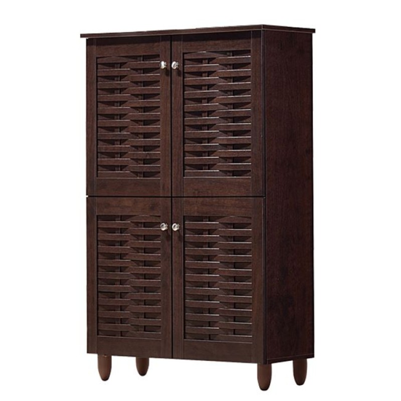Shoe Cabinet Wooden 4 doors FK2210.01 Wenge 77x34x123 Shoe Cabinet Wooden 4 doors FK2210.01 Wenge 77x34x123
